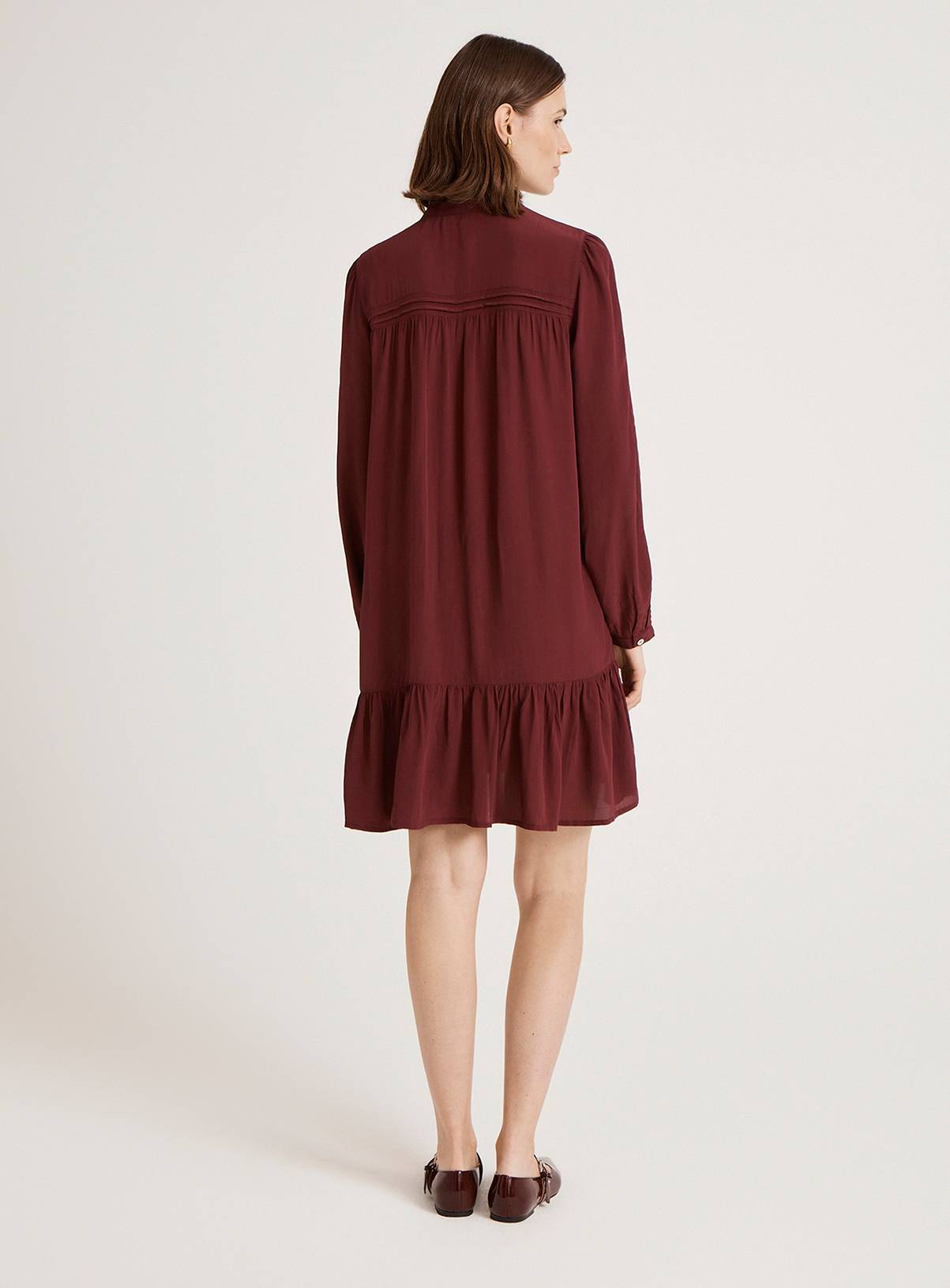 FINERY Beccy Dress Burgundy 16 - Image 5